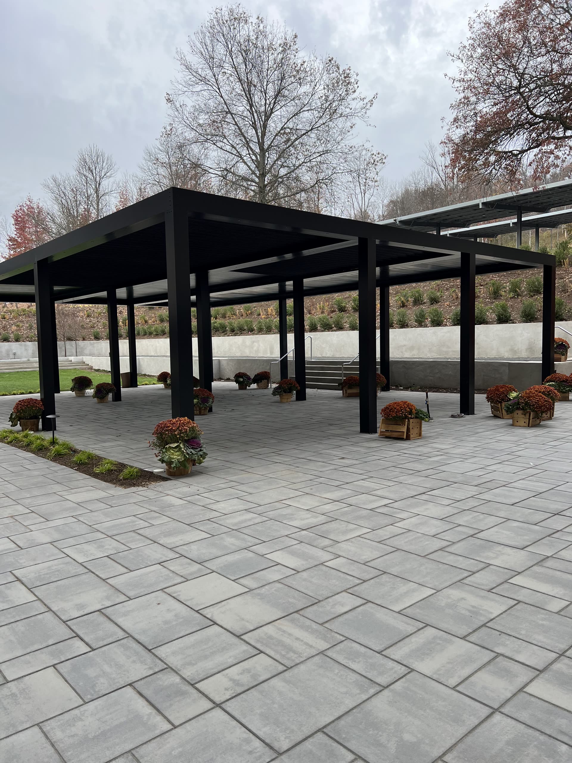 100 Connell Drive commercial louvered roof installation by Breslow