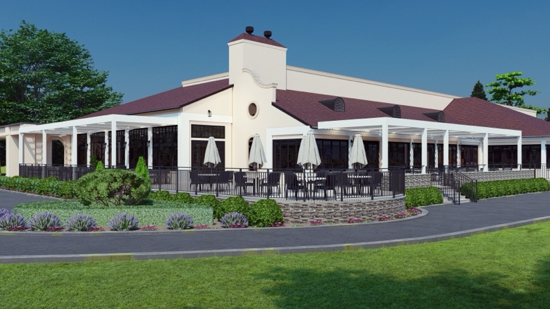 Louvered roof louvers open — full sun