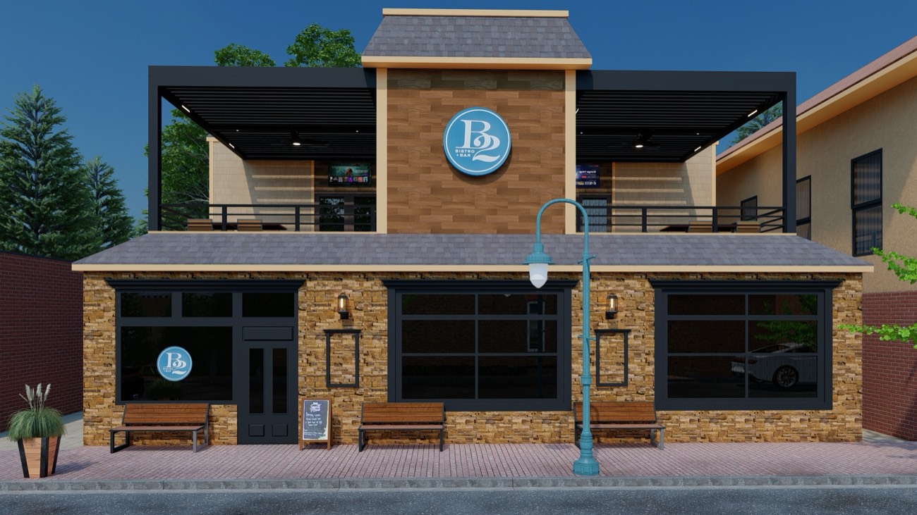 B2 Bistro — Point Pleasant — Restaurant pergola installation in Point Pleasant, NJ