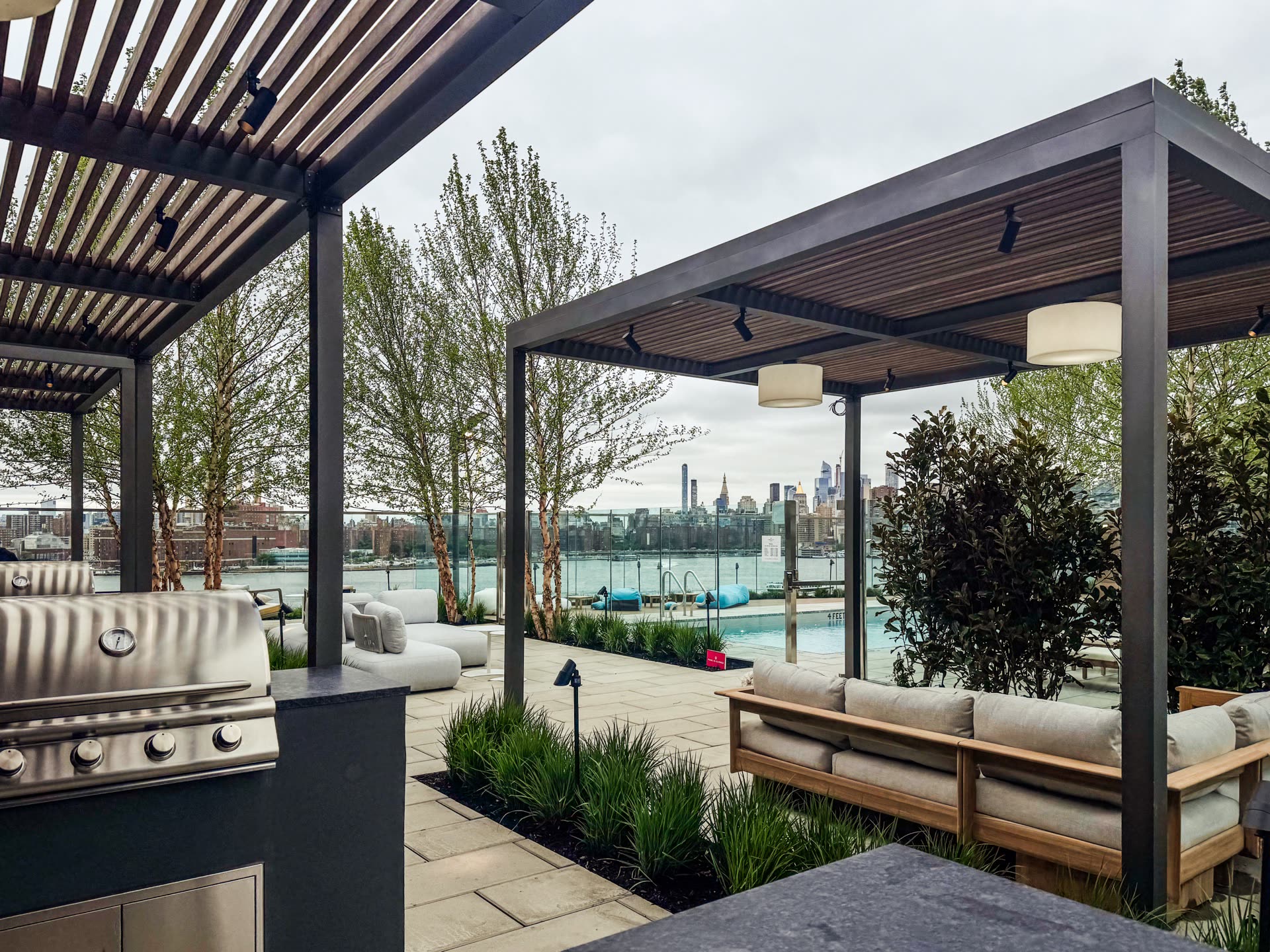 Completed Breslow Azenco R-Blade™ Motorized Louvered Roof at Urban Top, Brooklyn NY
