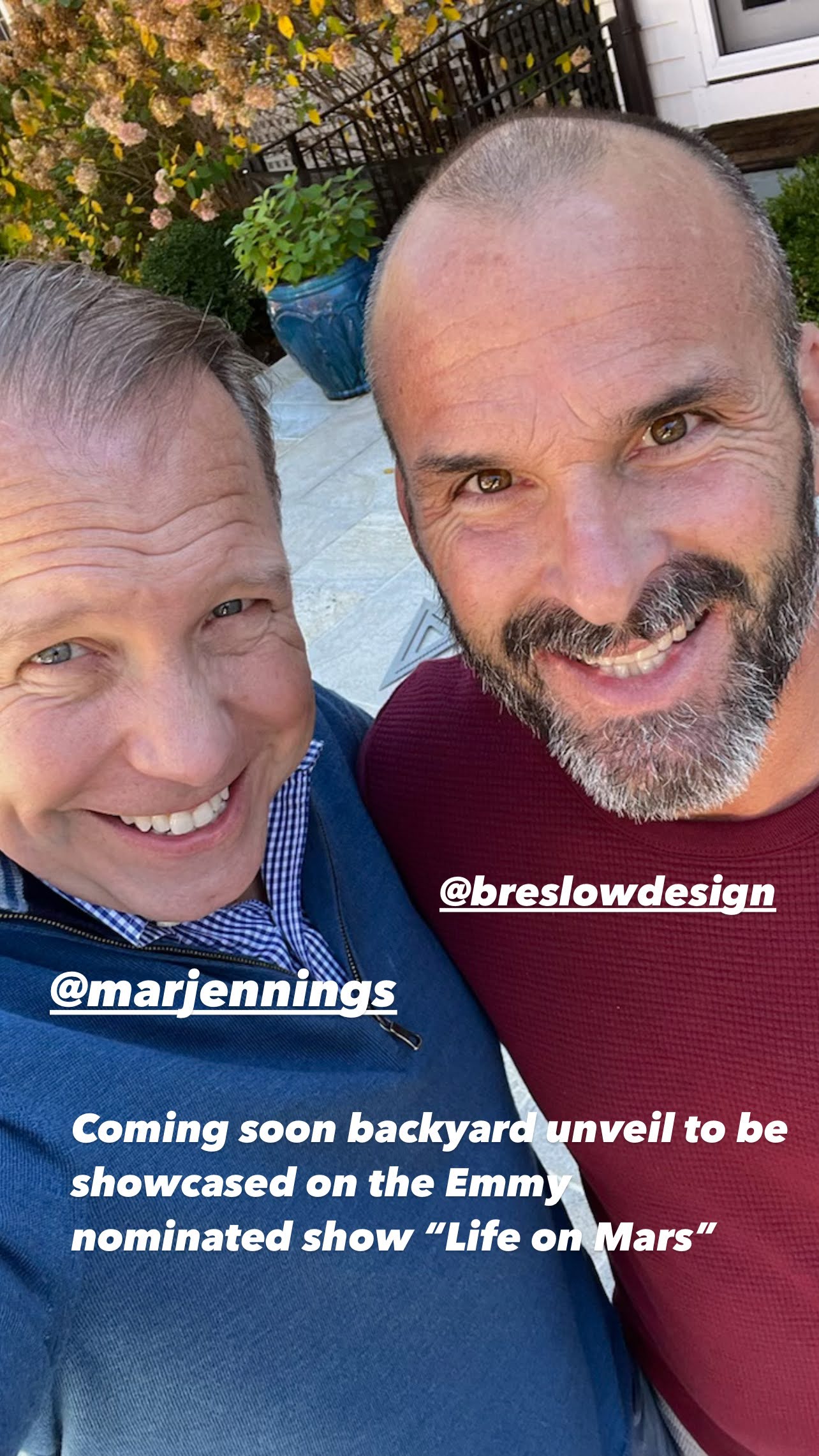 Breslow owner Dana Shaw with lifestyle host Mar Jennings ahead of the Life on Mars backyard reveal