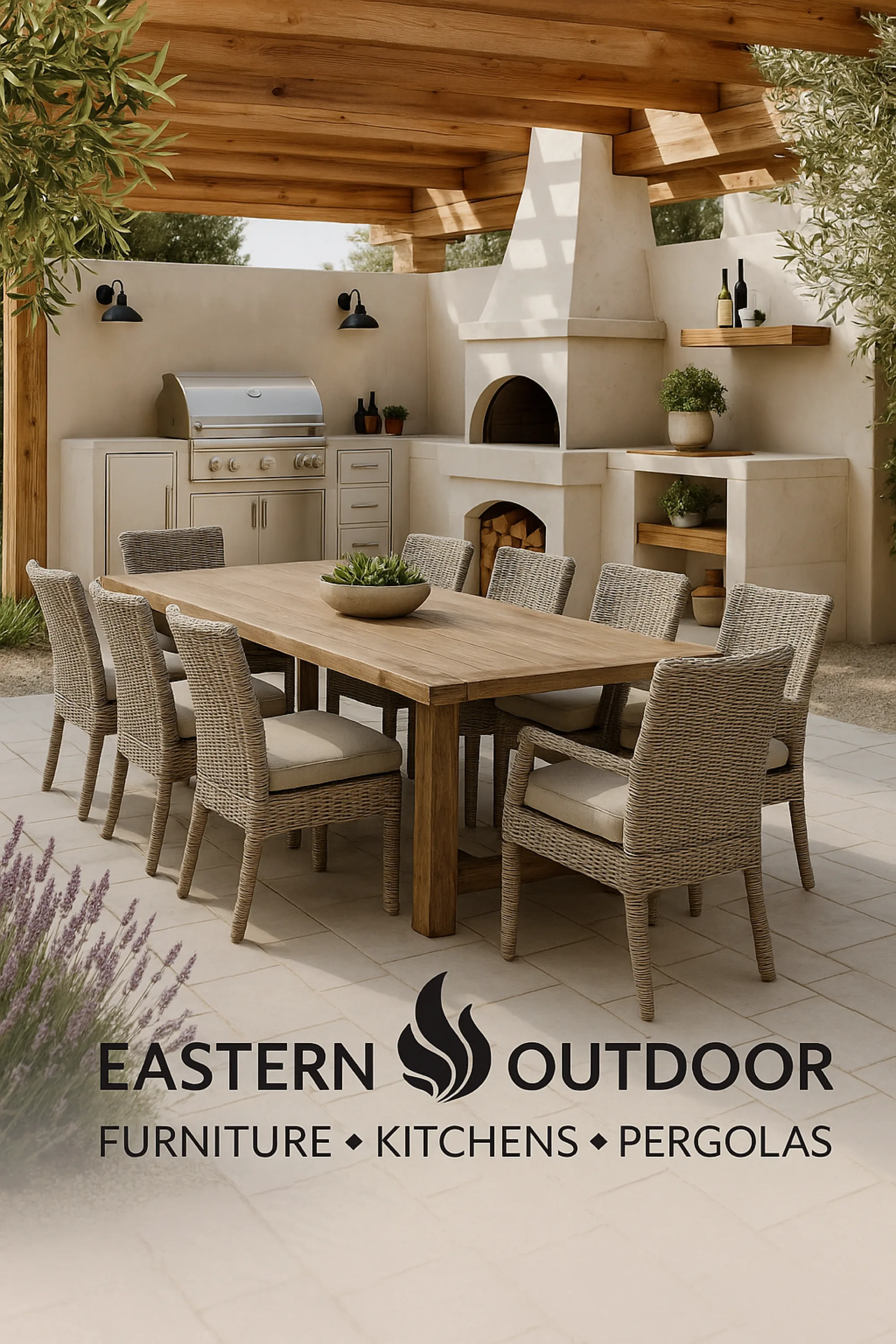 Outdoor kitchen concept rendering
