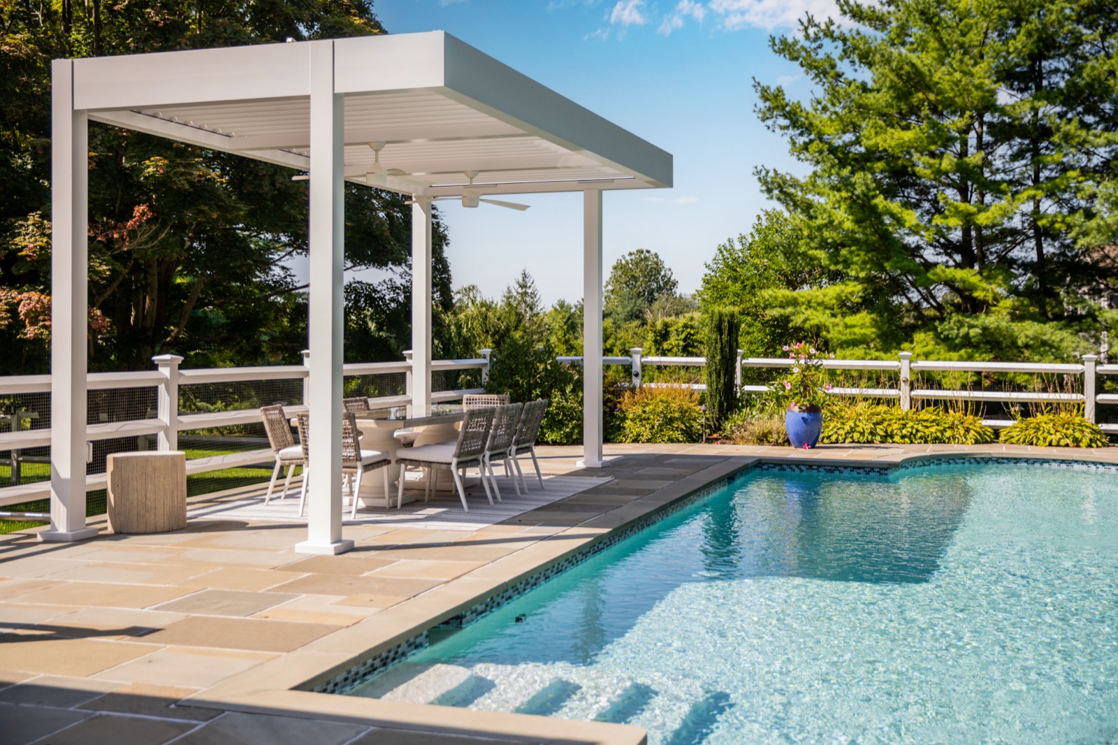 Darien, CT pergola — outdoor living