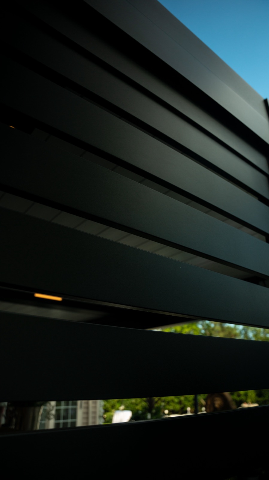 modern motorized louvered roof pergola in East Hanover, NJ