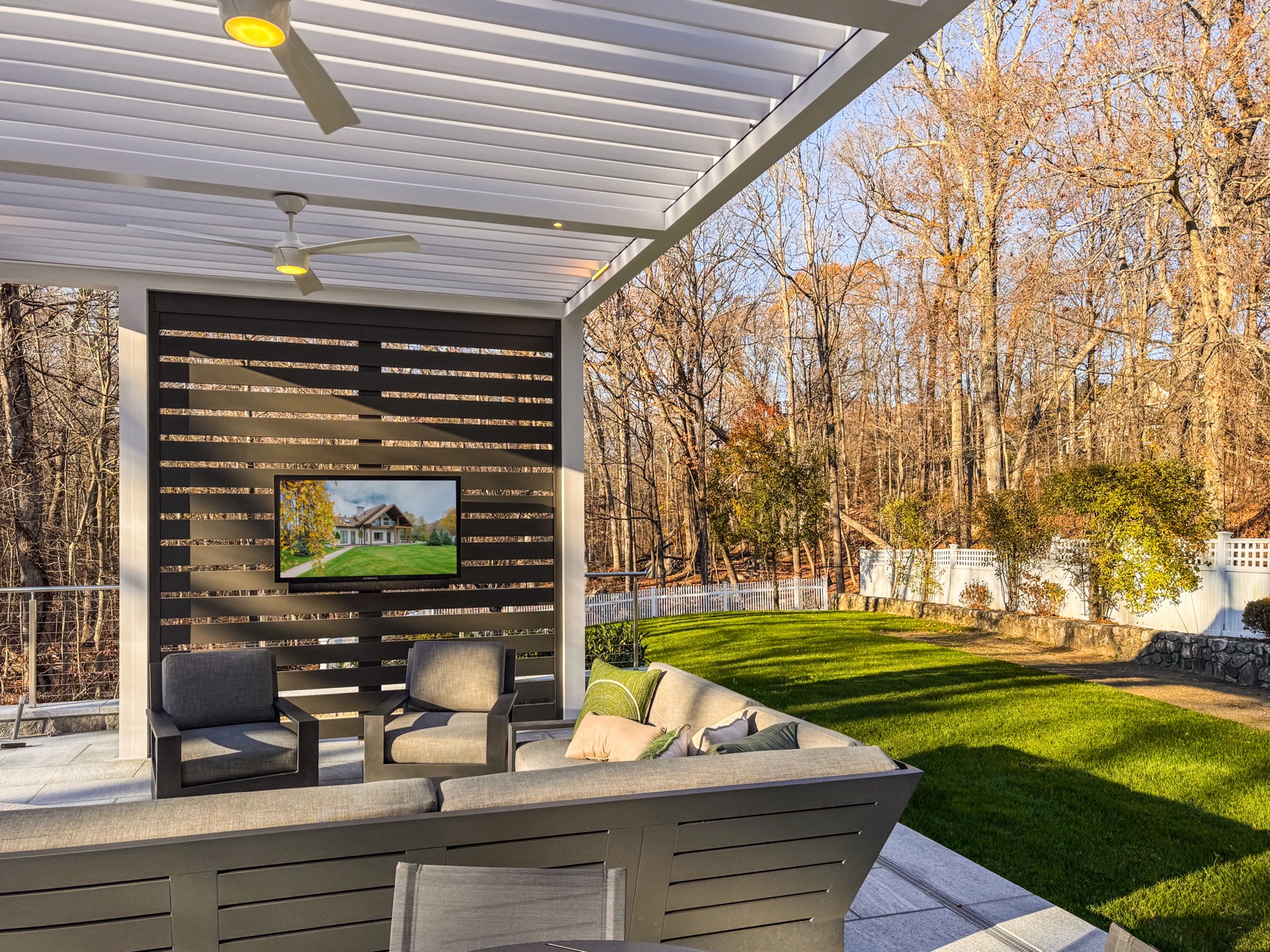 Greenwich, CT pergola — outdoor living