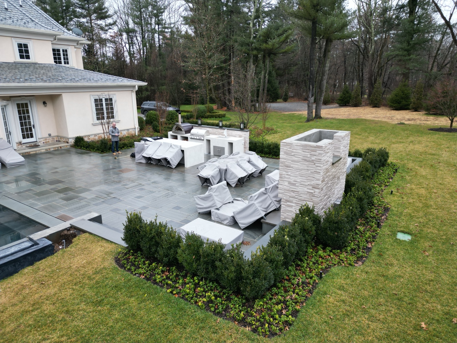 Morristown patio before pergola installation