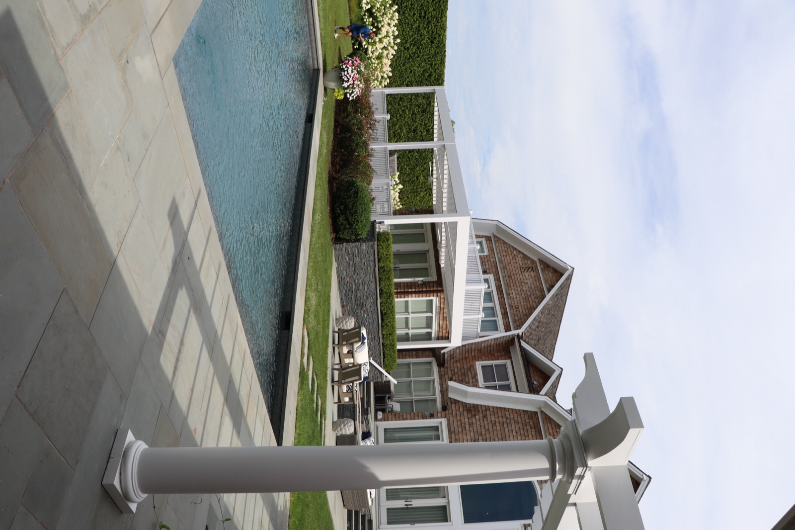 Breslow custom pergola installation build, Southampton, NY