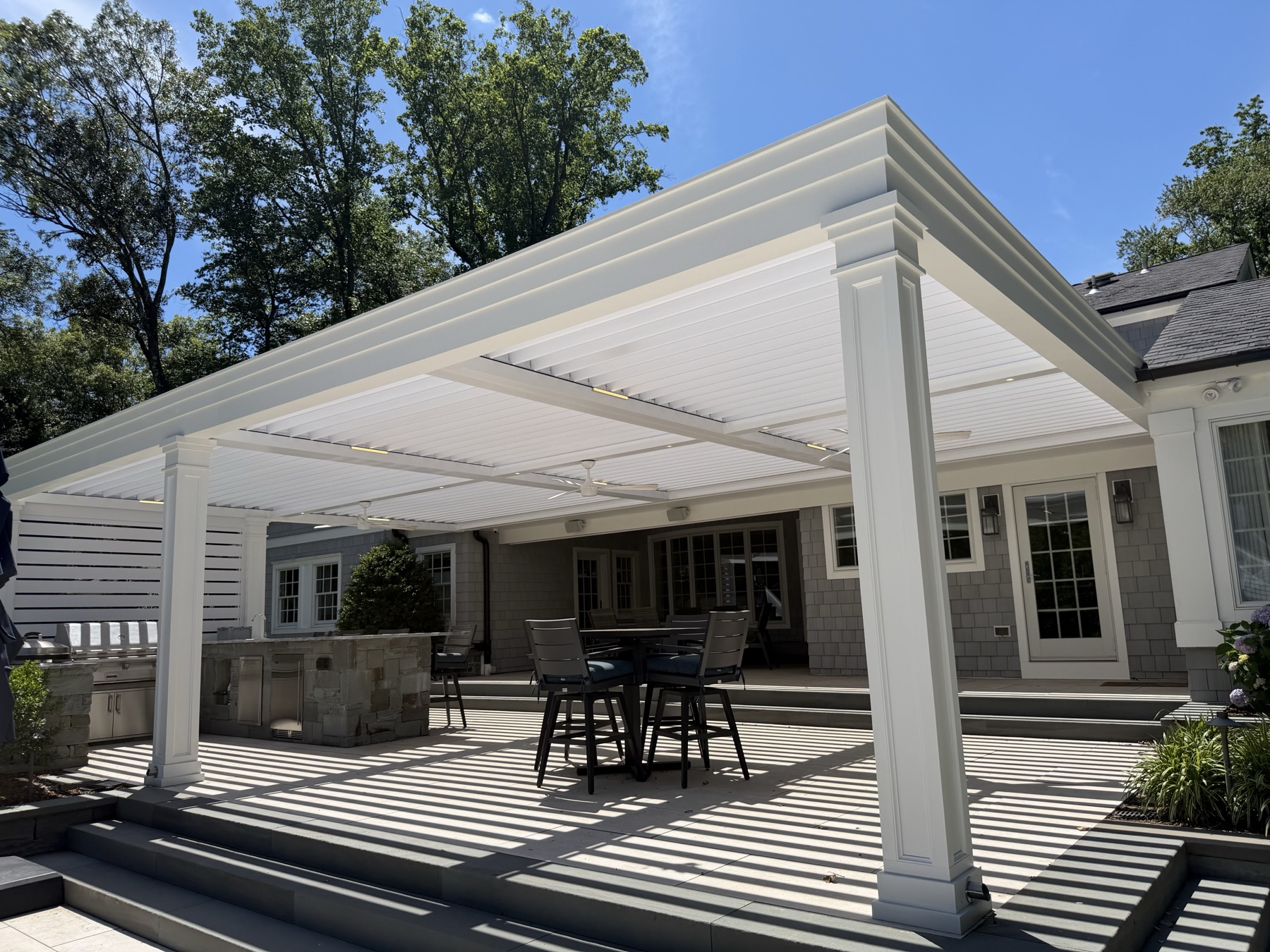 Transitional custom pergola, Woodcliff Lake, NJ