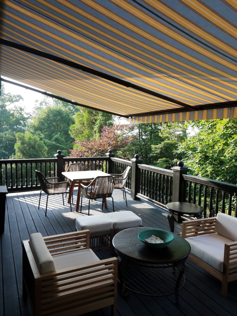 Breslow's product Awning-under-from-left-Alutex-Madera-Montclair-NJ