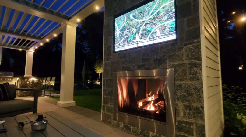 Breslow's product fireplace tv